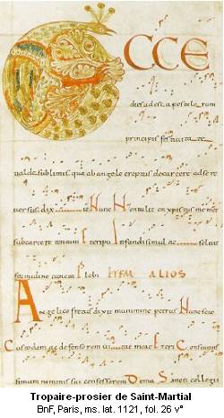 Tropaire-prosier de Saint Martial Bnf, Paris, ms. lat. 1121, fol.26.