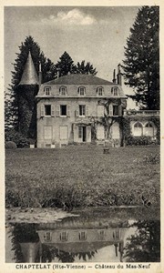Château du Masneuf, Chaptelat. CPA collection privée.