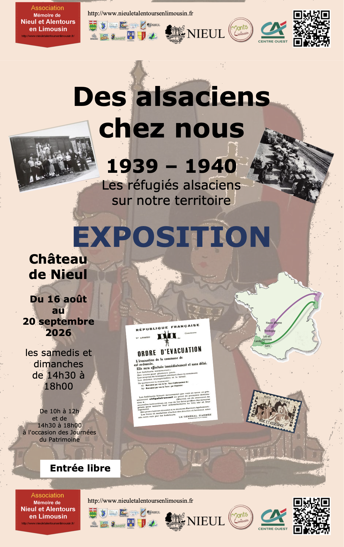 Exposition d&rsquo;été 2026 : « Des Alsaciens chez nous »